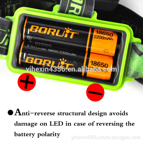 Brightest 2*18650 Battery 6000 Lumen Led Headlamp